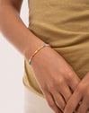 Pulsera Crystals Pastel Acero Baño Oro