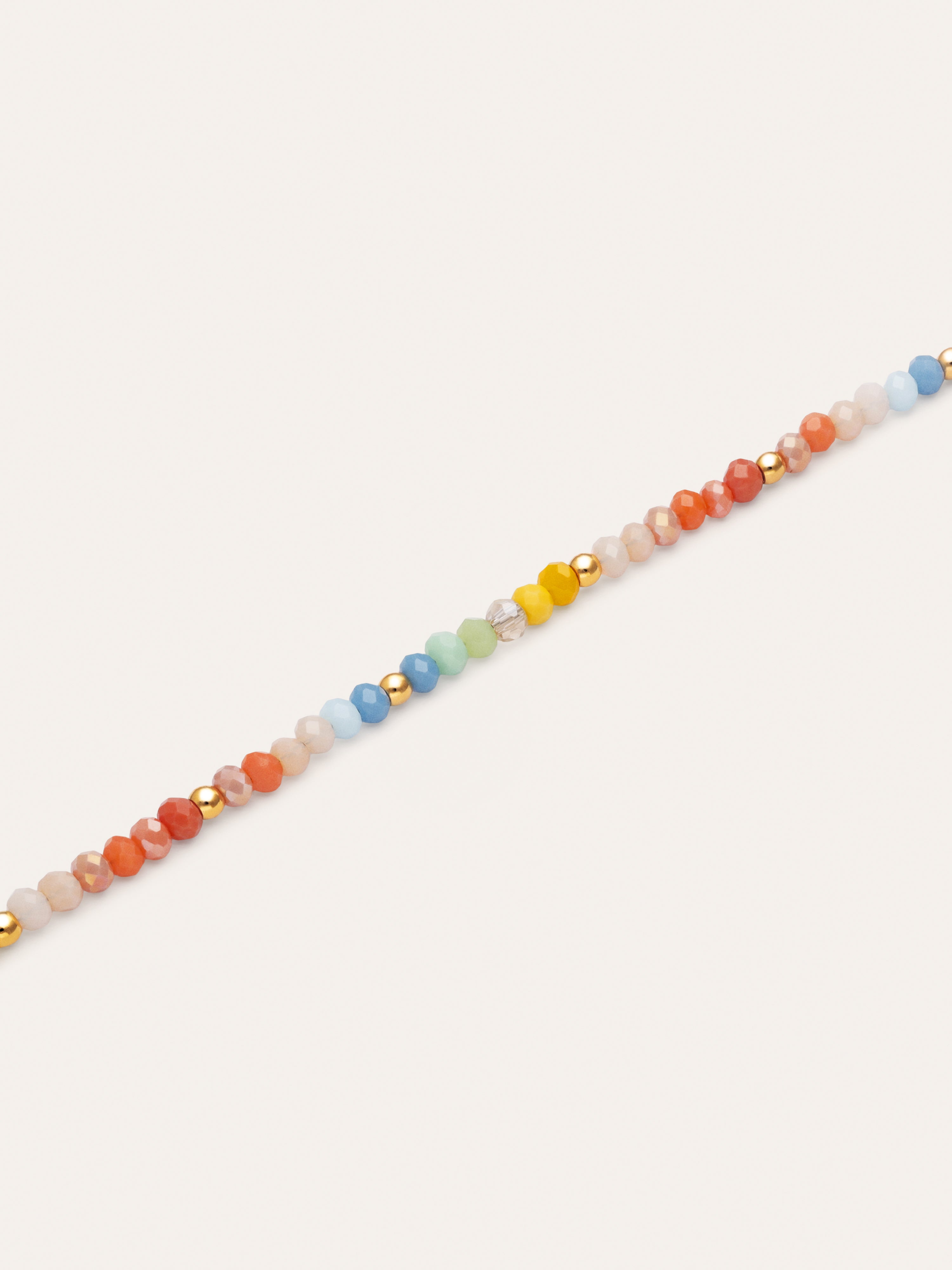 Pulsera Crystals Pastel Acero Baño Oro