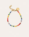 Crystals Rainbow Stainless Steel Gold Bracelet