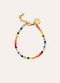 Crystals Rainbow Stainless Steel Gold Bracelet