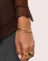 Triple Dots Steel Gold-Plated Bracelet