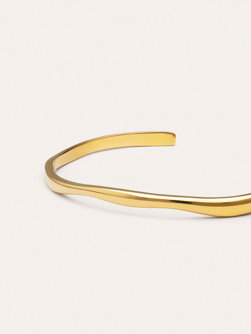 Dane Steel Gold-Plated Cuff Bracelet