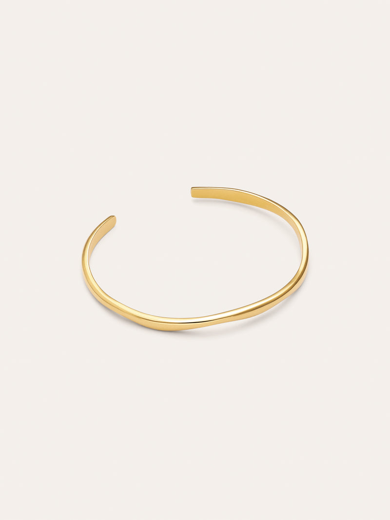 Dane Steel Gold-Plated Cuff Bracelet