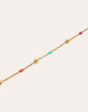 Dots L Colors Enamel Gold Stainless Steel Necklace