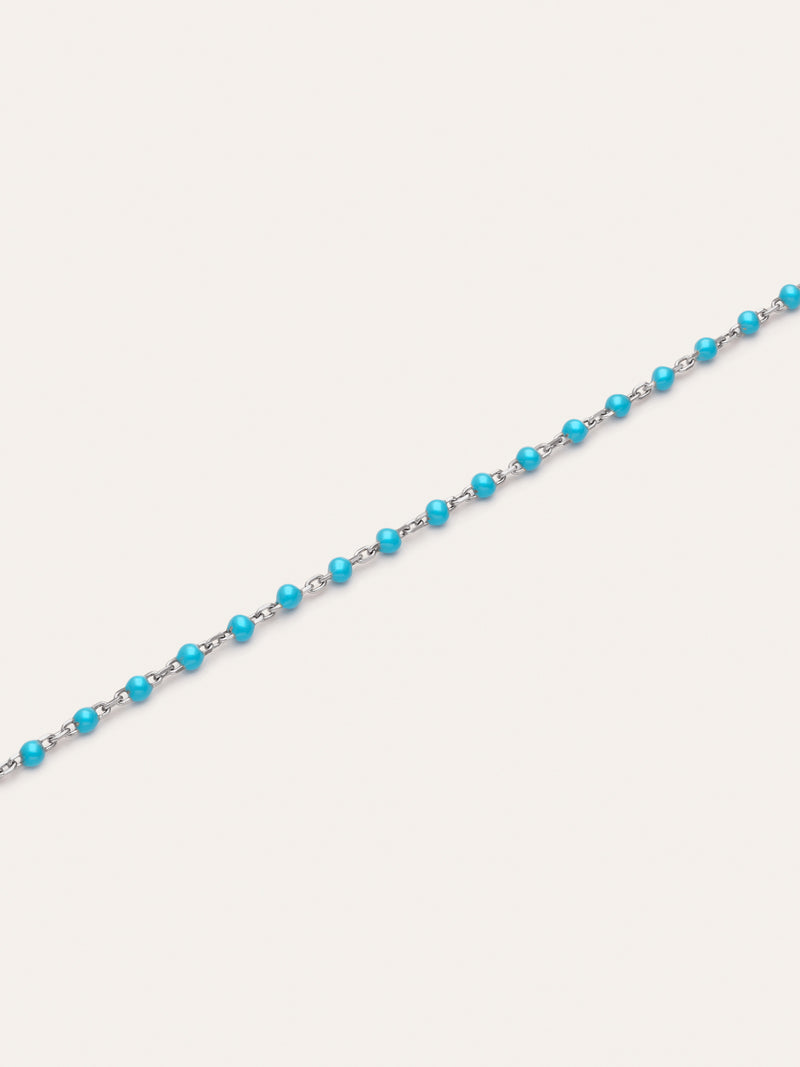 Pulsera Dots Turquoise Enamel Acero