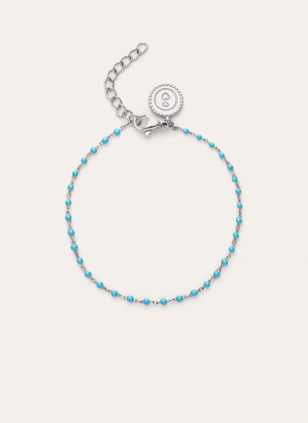 Pulsera Dots Turquoise Enamel Acero