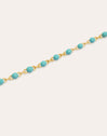 Dots Turquoise Enamel Gold Bracelet