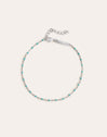 Dots Turquoise Enamel Silver Bracelet