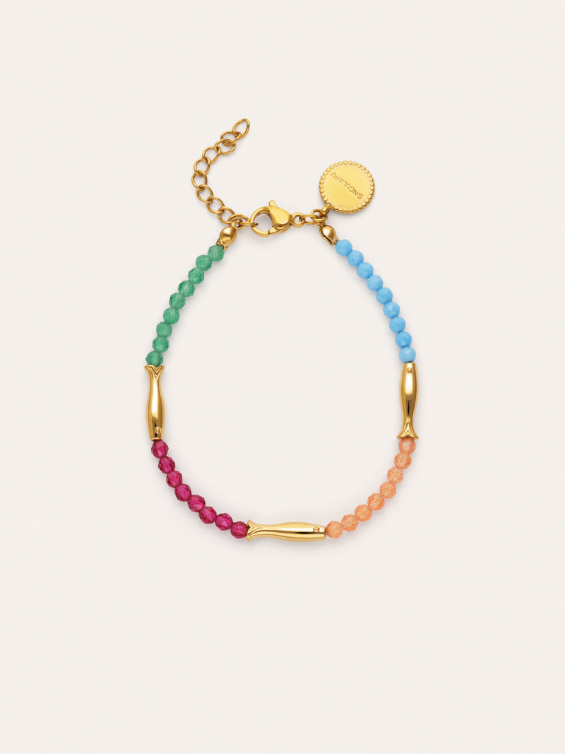 Pulsera Dye Peces Acero Baño Oro
