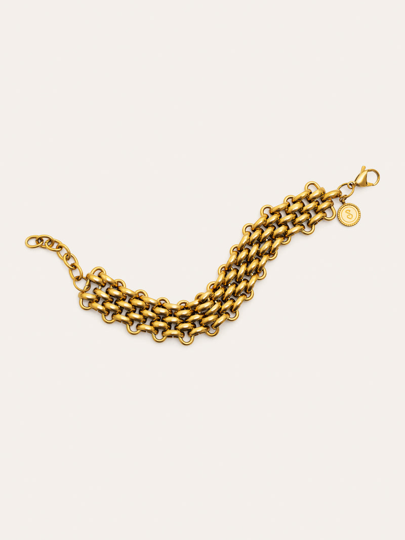 Pulsera Galea Acero Baño Oro