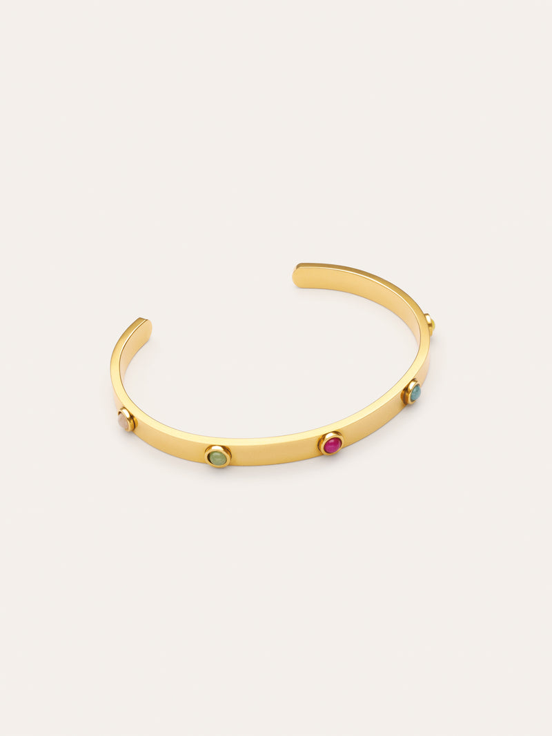 Gina Steel Cuff Bracelet, Gold Plated