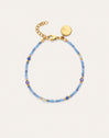 Pulsera Glam Azul Acero Baño Oro