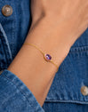 Pulsera Grape Colors Plata Baño Oro