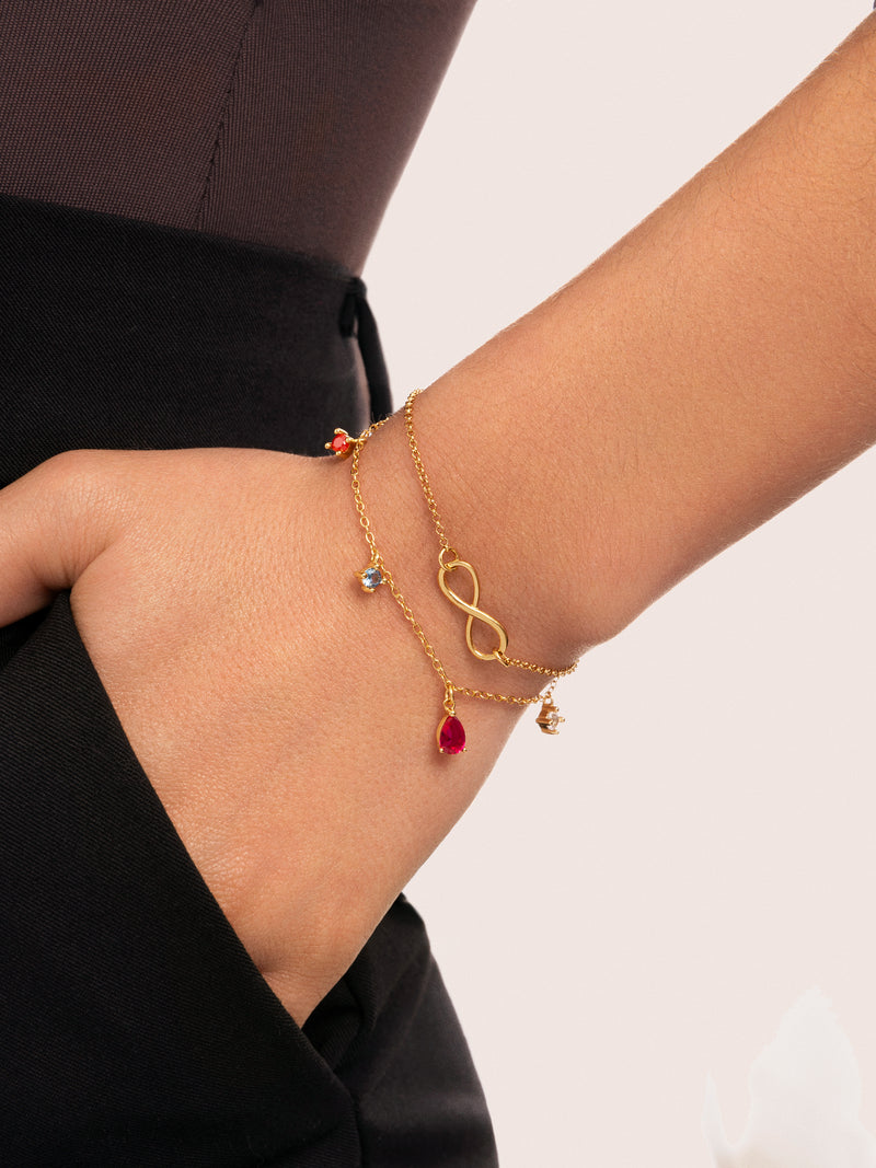 Pulsera Infinito Acero Baño Oro