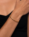 Line Chain Stainless Steel Gold Bracelet 