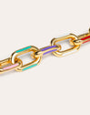 Pulsera Link Rainbow Enamel Baño Oro