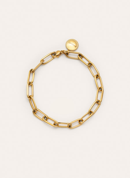 Link Stainless Steel Gold Bracelet