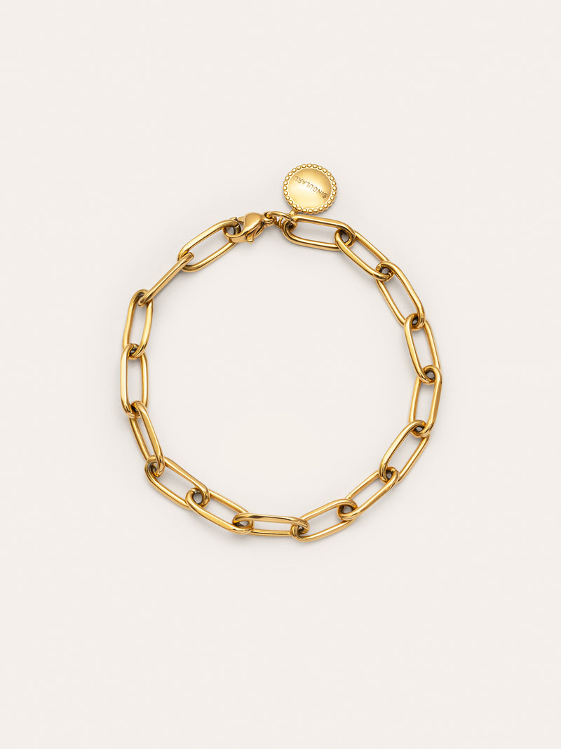 Link Stainless Steel Gold Bracelet