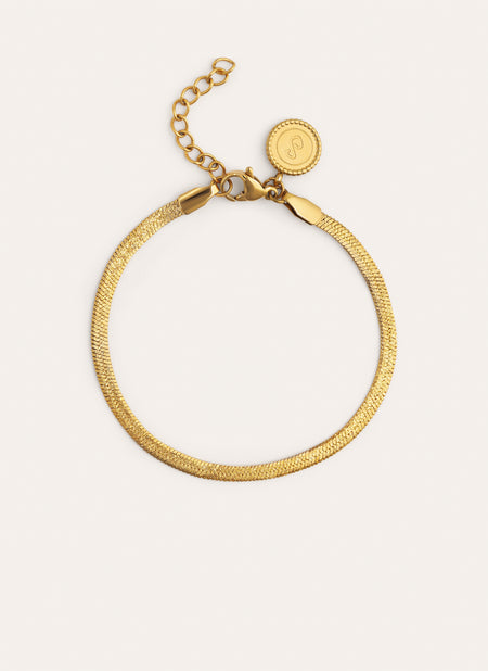 Pulsera Lisse Sparkling Acero Baño Oro