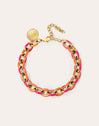 Pulsera Link Tropical Acero Baño Oro