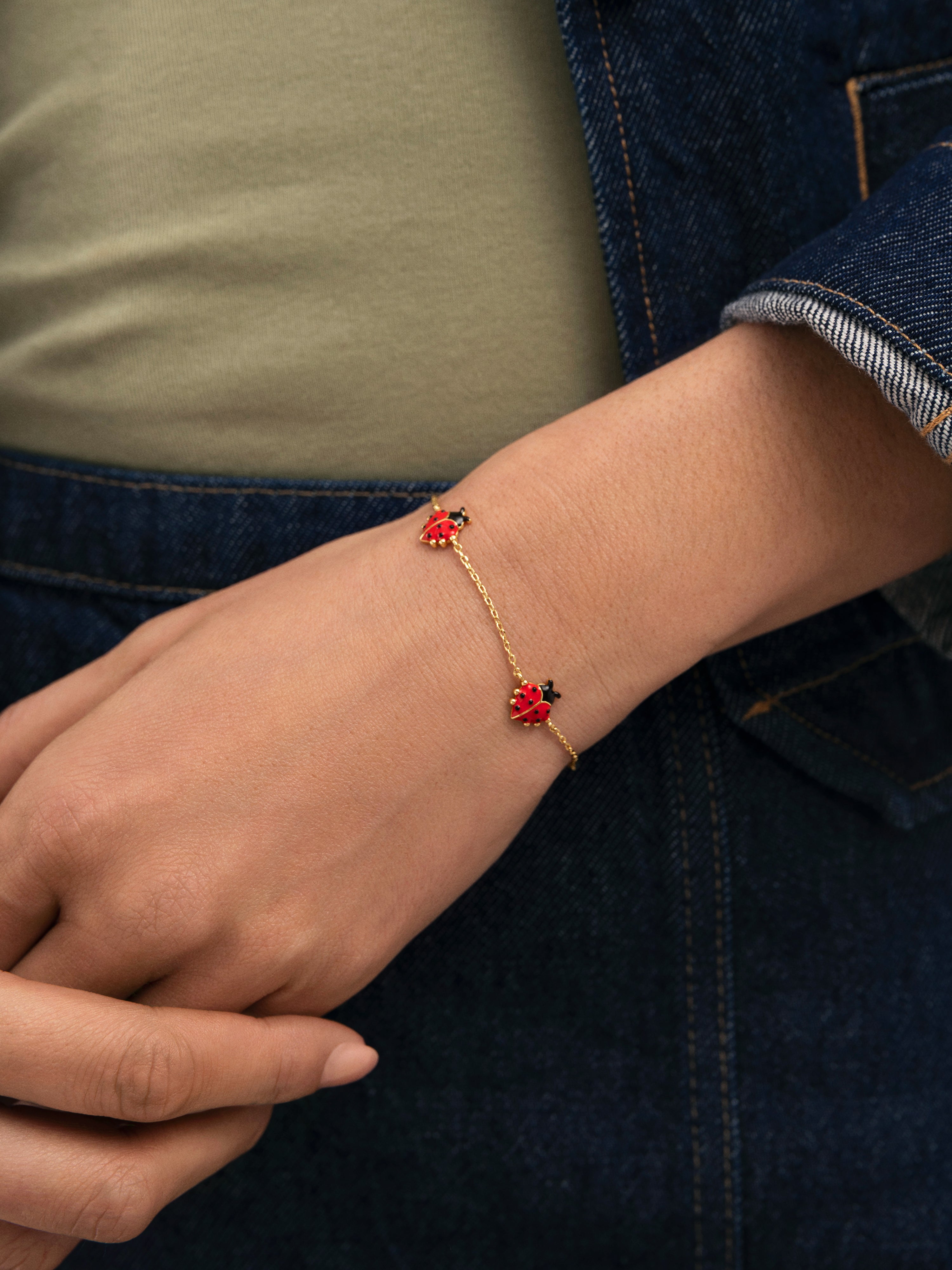 Ladybug Gold Bracelet
