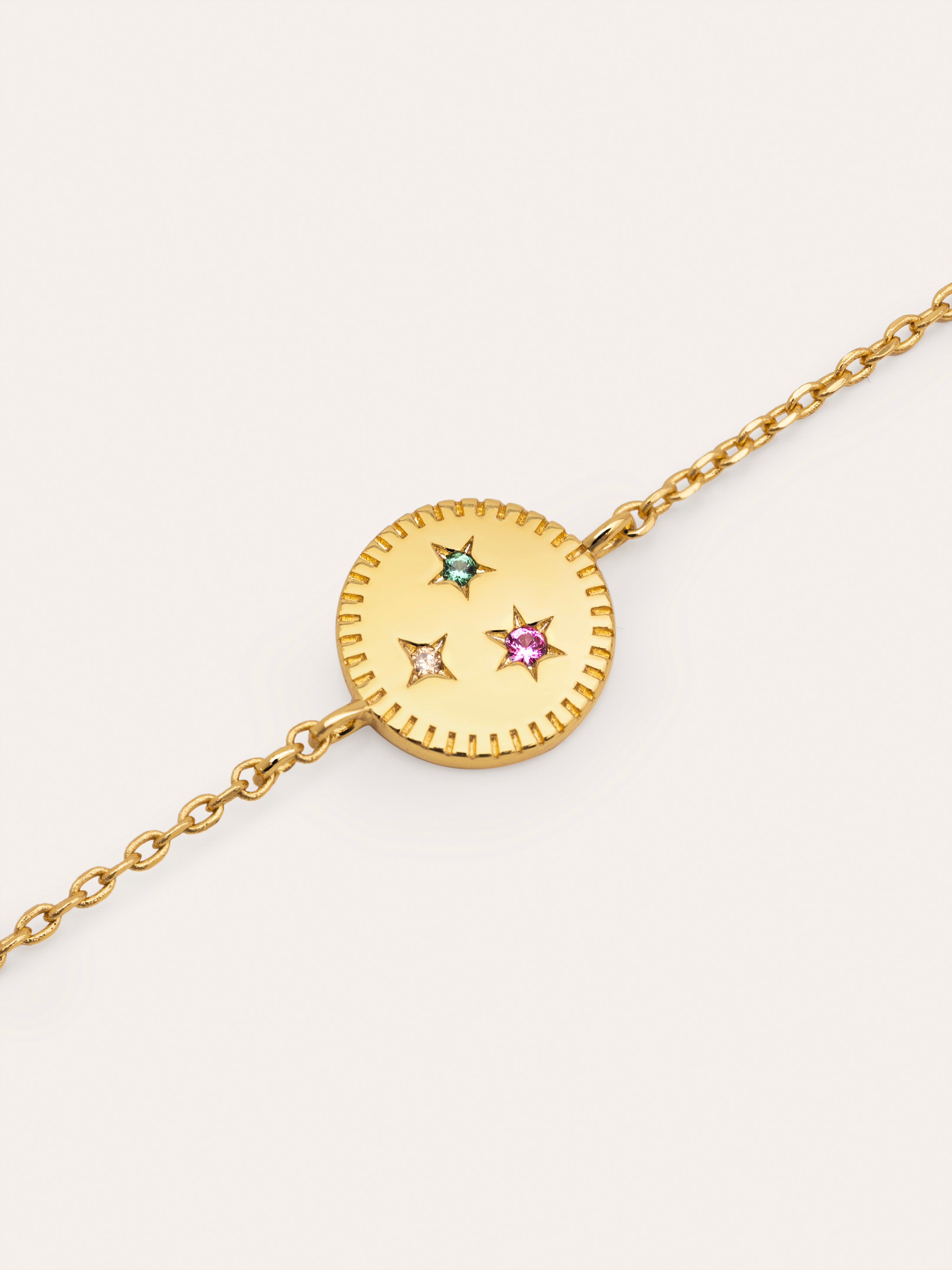 Medallion Spark Color Gold Bracelet