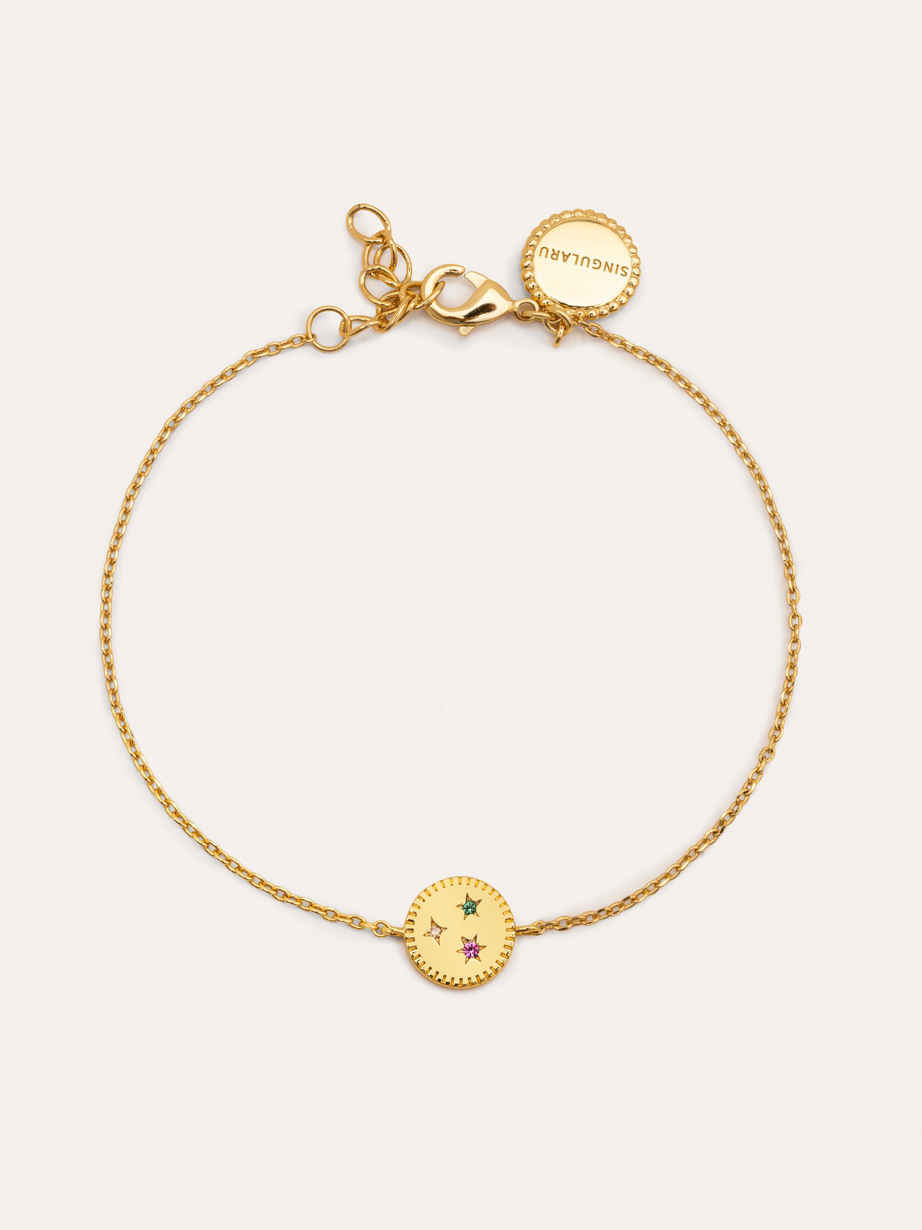 Medallion Spark Color Gold Bracelet