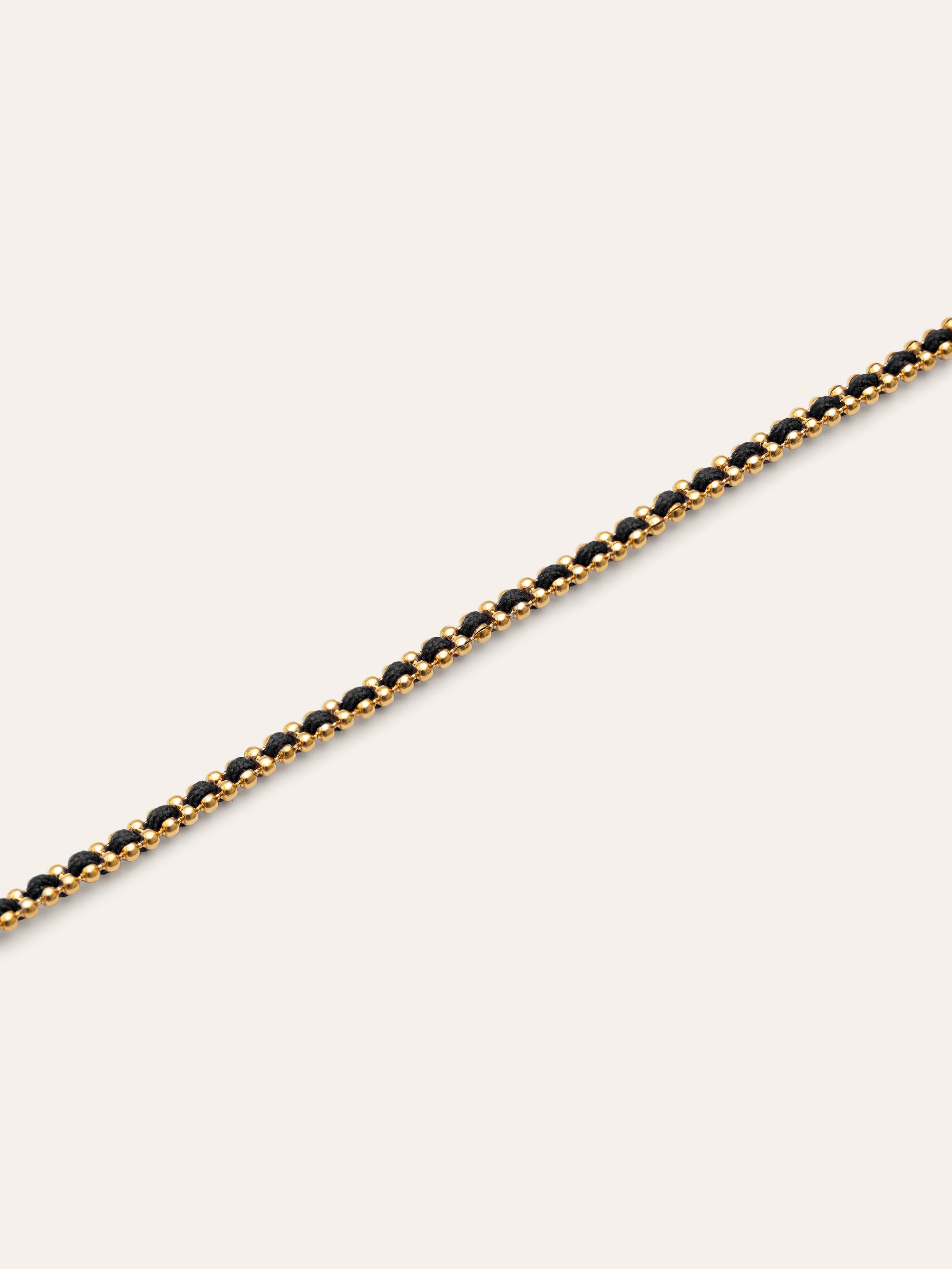 Morgana Black Stainless Steel Gold Bracelet