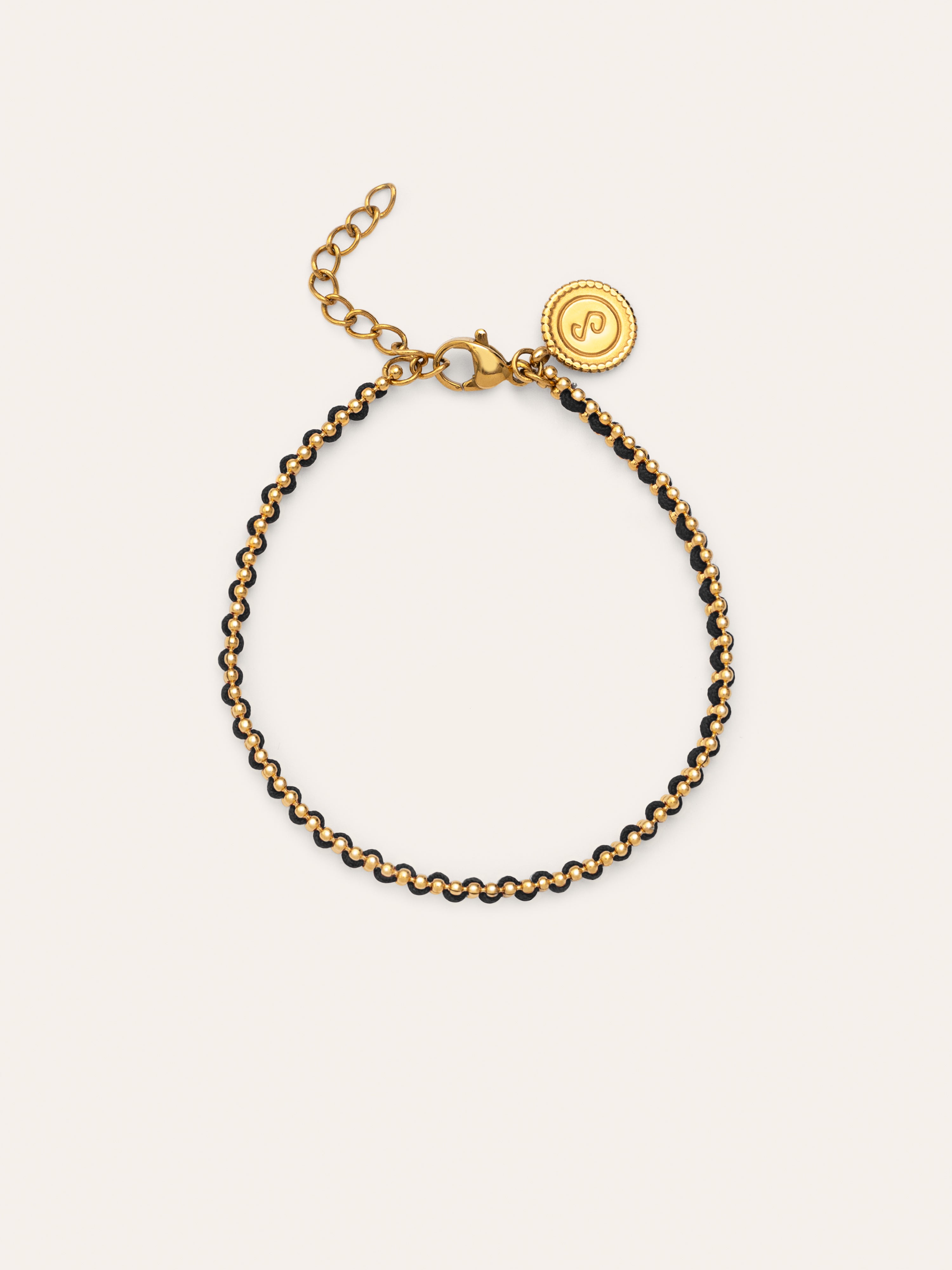 Morgana Black Stainless Steel Gold Bracelet