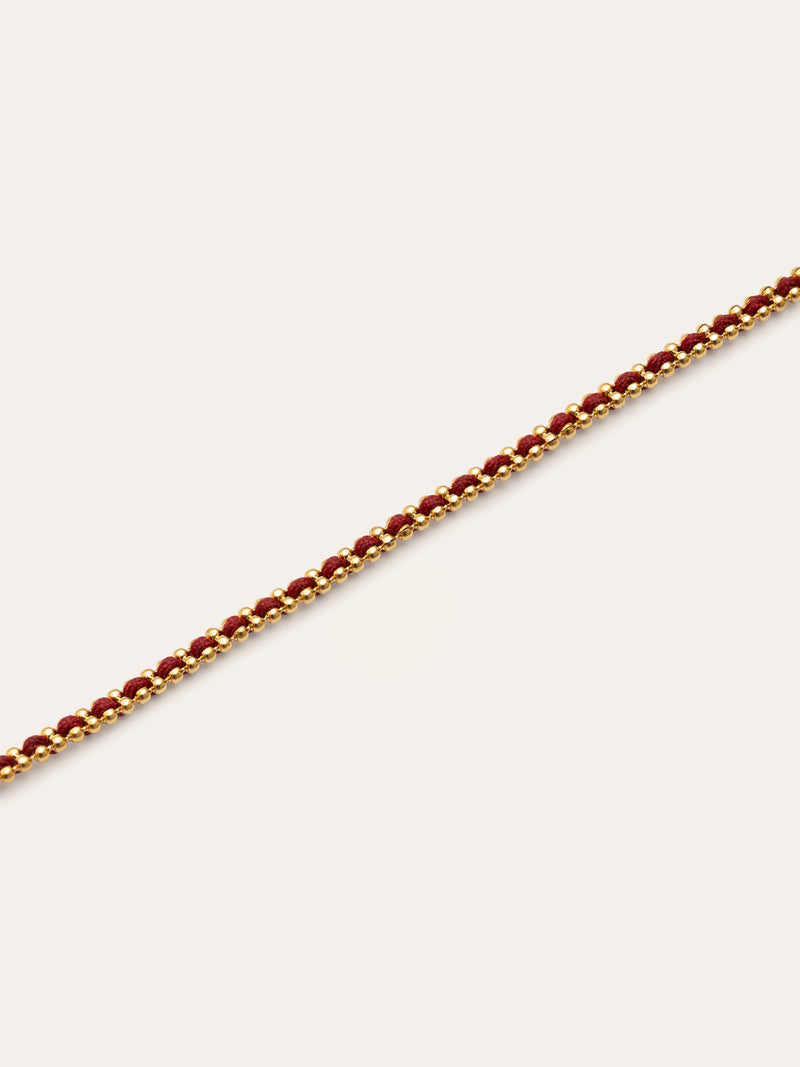 Pulsera Morgana Red Acero Baño Oro