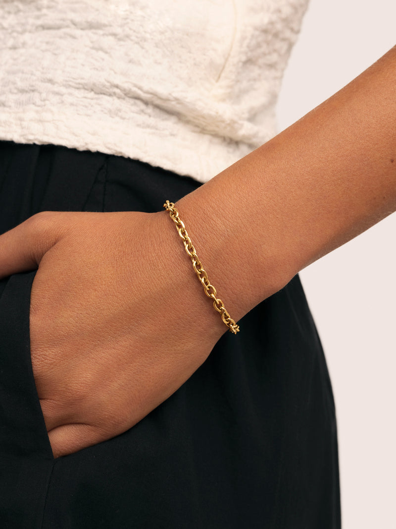 Orla Rope Stainless Steel Gold Bracelet