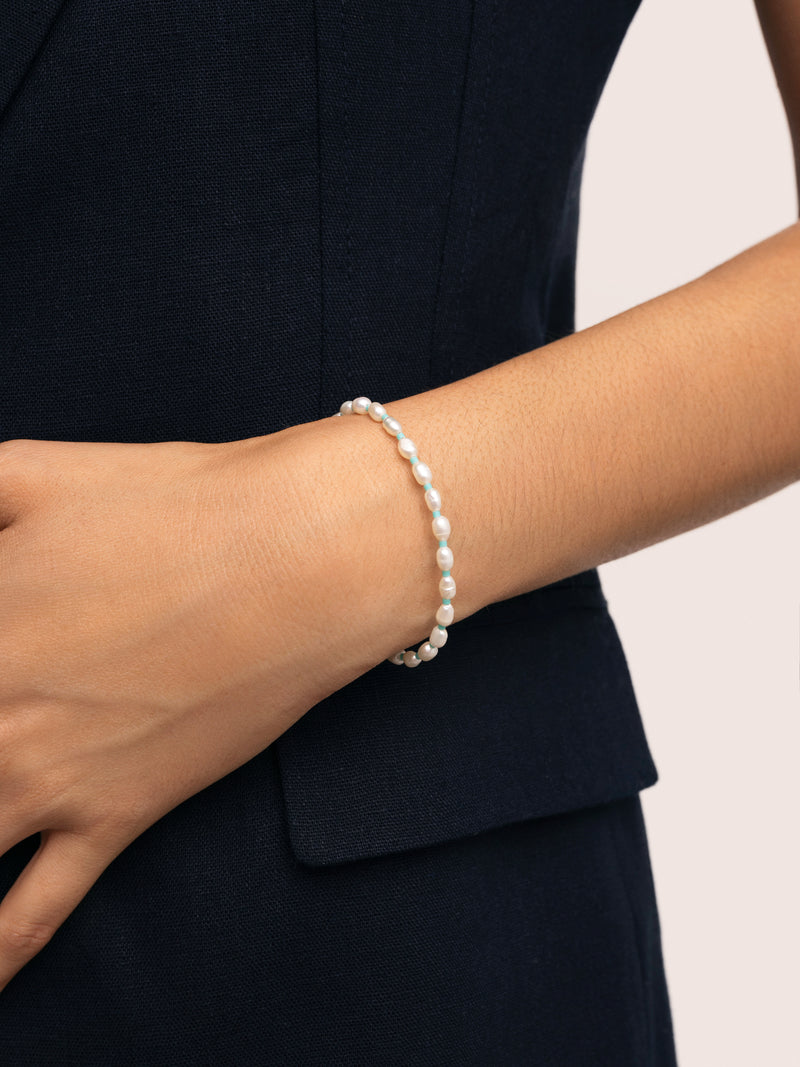 Pompeya Turquoise Stainless Steel Gold Bracelet