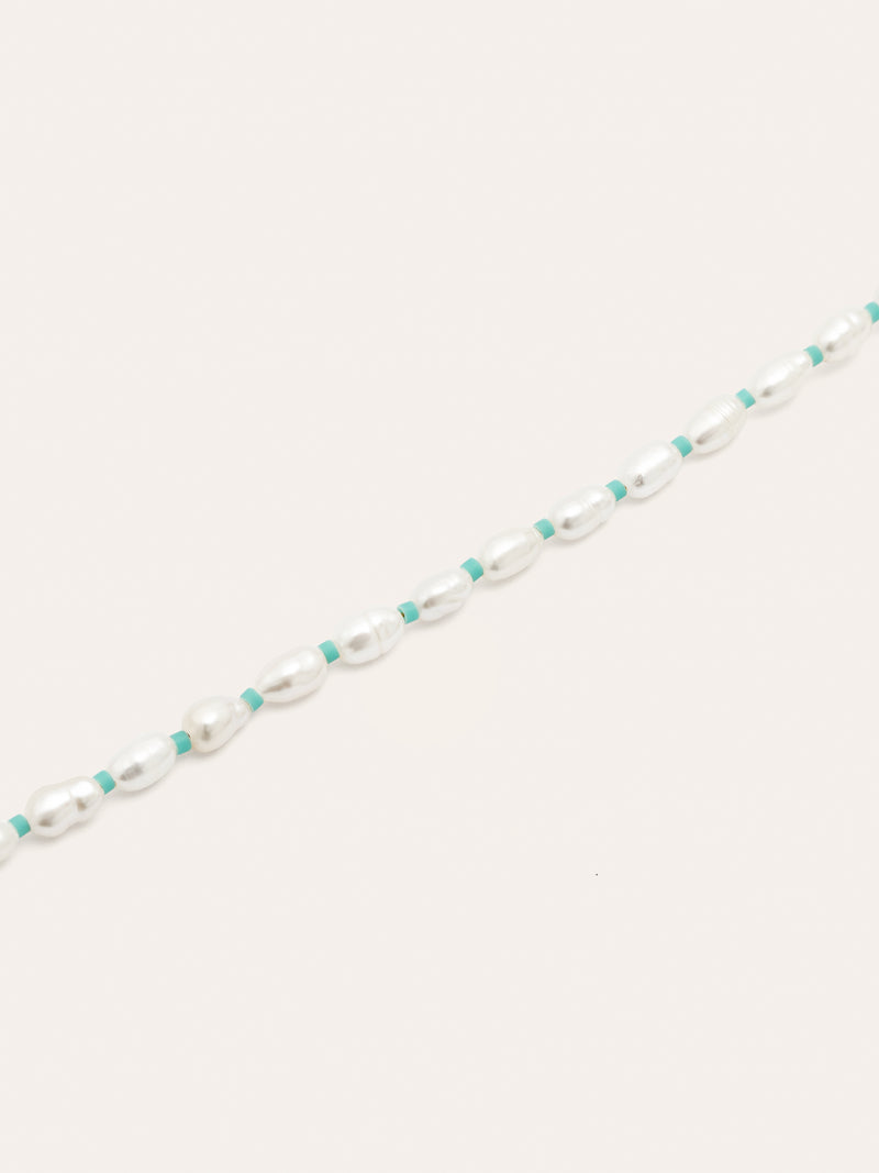 Pompeya Turquoise Stainless Steel Gold Bracelet