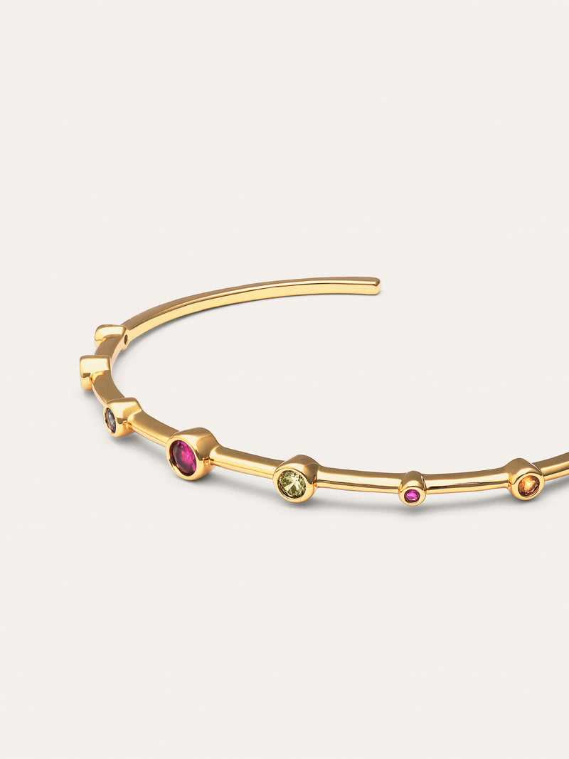 Brazalete Rainbow Bubbles Baño Oro