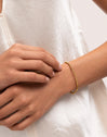 Rosary Bracelet Gold-Plated Steel - puesto en modelo