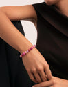 Pulsera Rosé Stones Acero Baño Oro