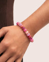 Pulsera Rosé Stones Acero Baño Oro