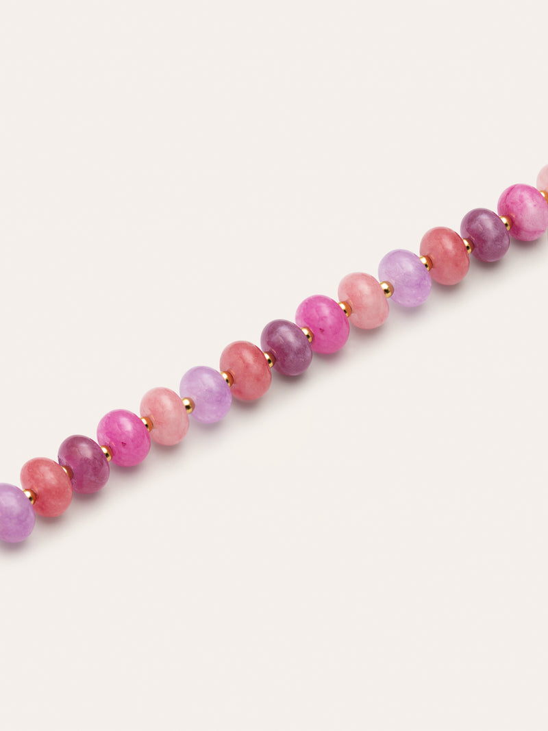 Pulsera Rosé Stones Acero Baño Oro