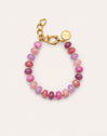 Pulsera Rosé Stones Acero Baño Oro