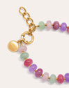 Spring Stones Stainless Steel Gold Bracelete 