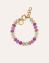 Spring Stones Stainless Steel Gold Bracelete 