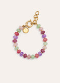 Spring Stones Stainless Steel Gold Bracelete 