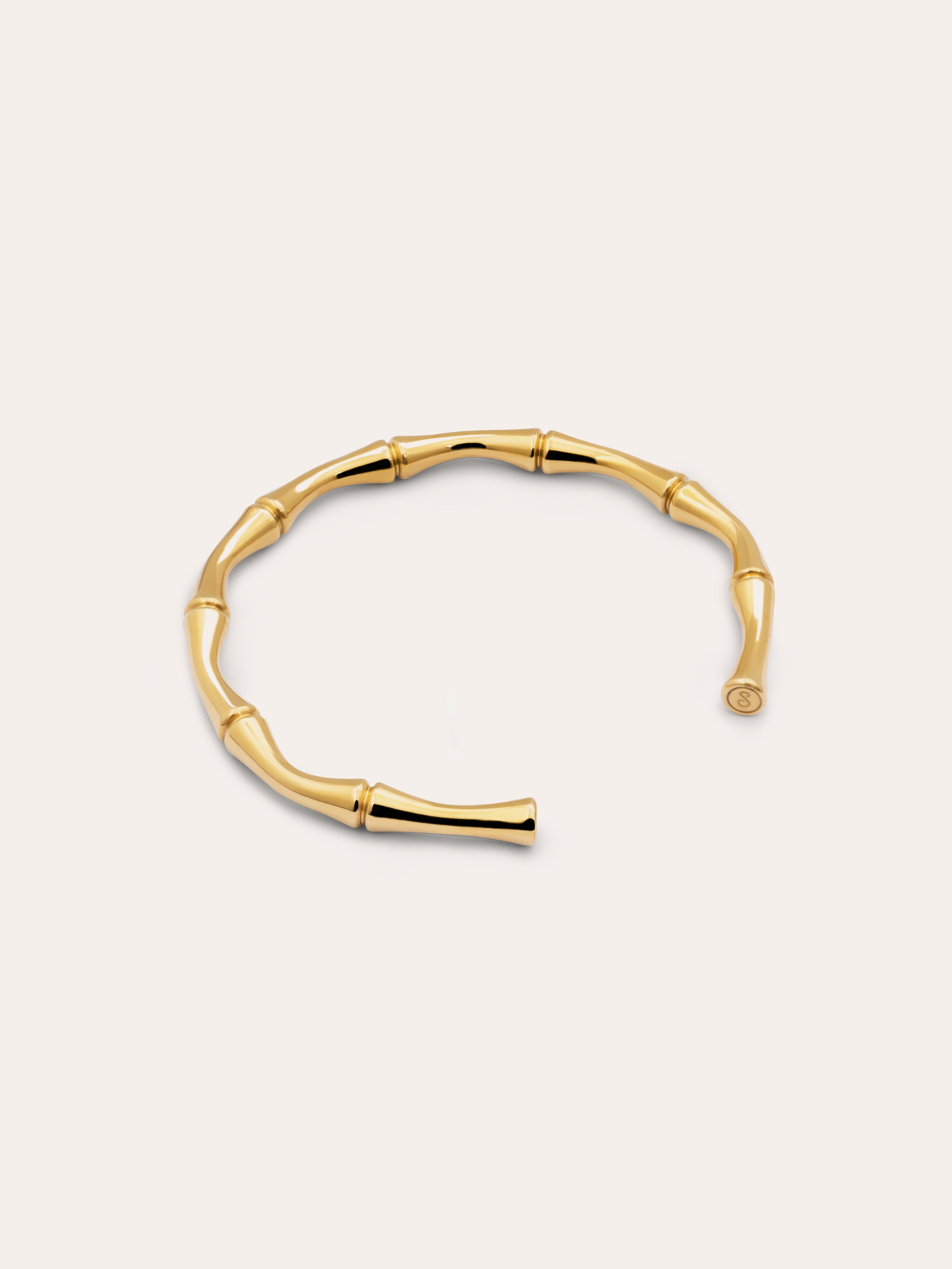 Sugarcane Stainless Steel Gold Bracelet 