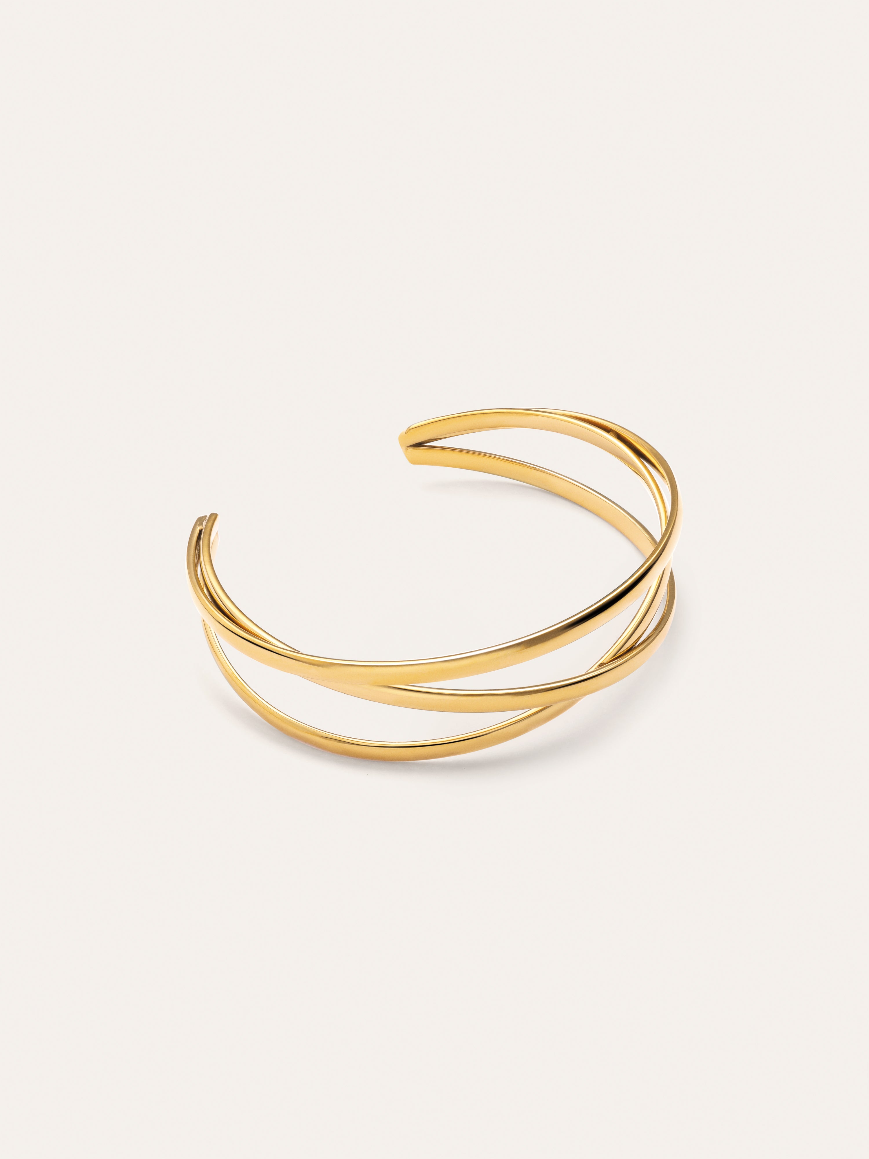 Triple Diana Stainless Steel Gold Bracelet