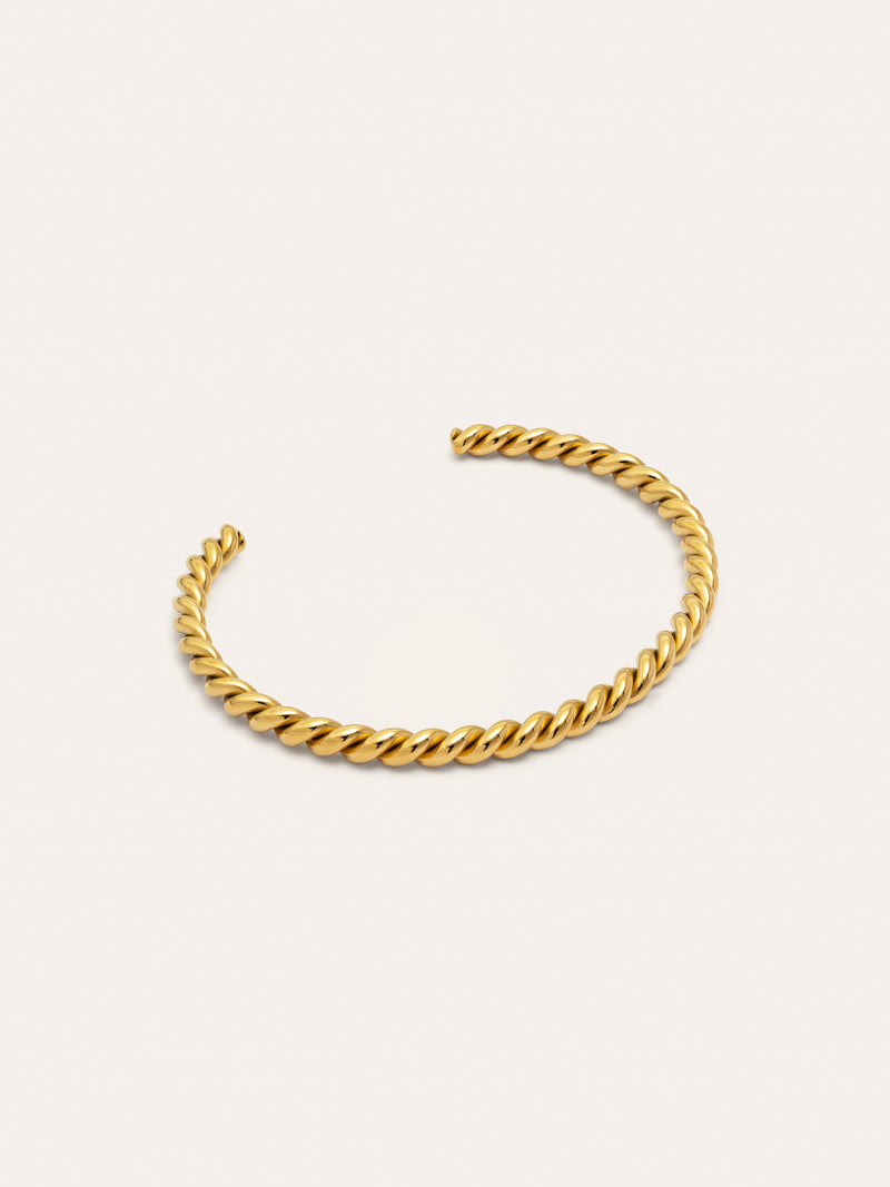 Brazalete Tressia Acero Baño Oro