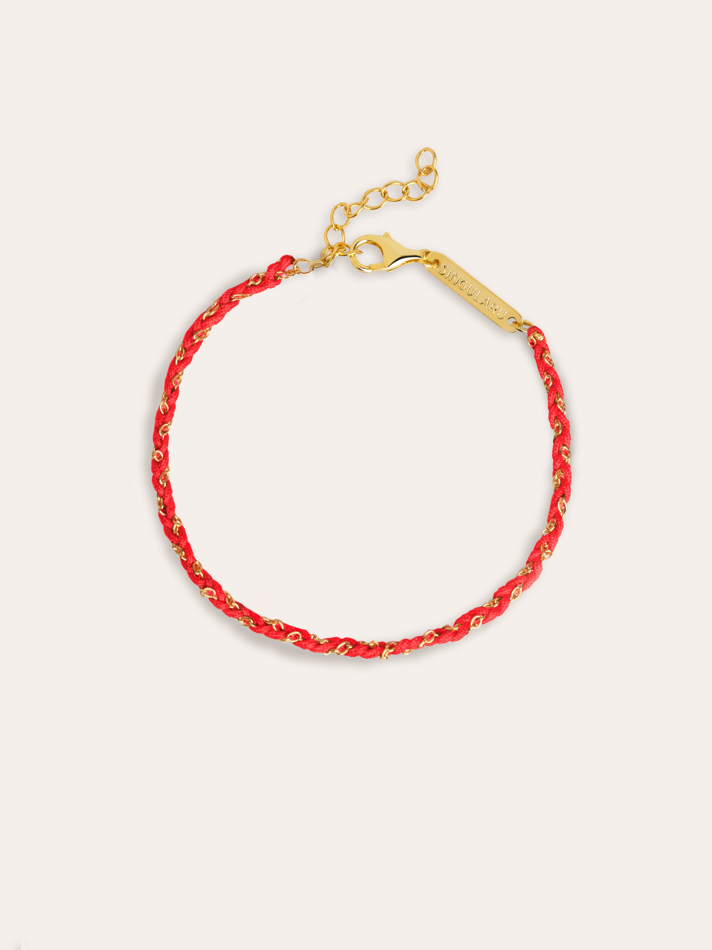 Yarn Red Gold Bracelet 
