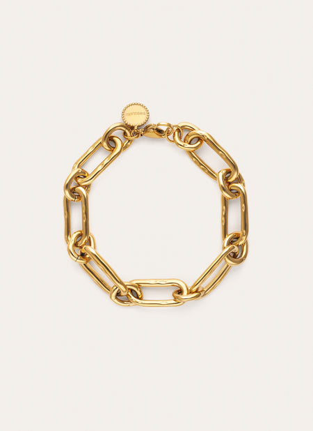 Pulsera Zambia Link Acero Baño Oro