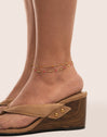 2 Friendship pack Stainless Steel Gold Anklets