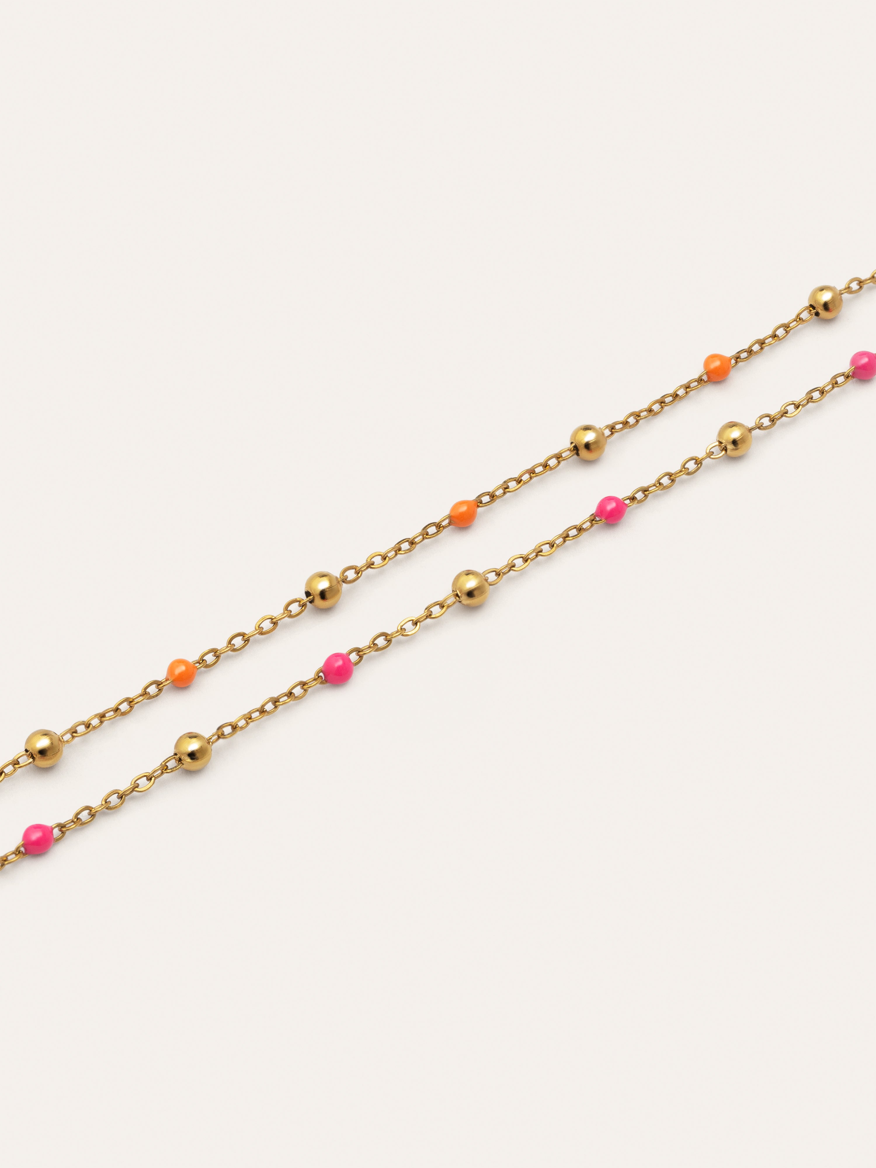 2 Friendship pack Stainless Steel Gold Anklets