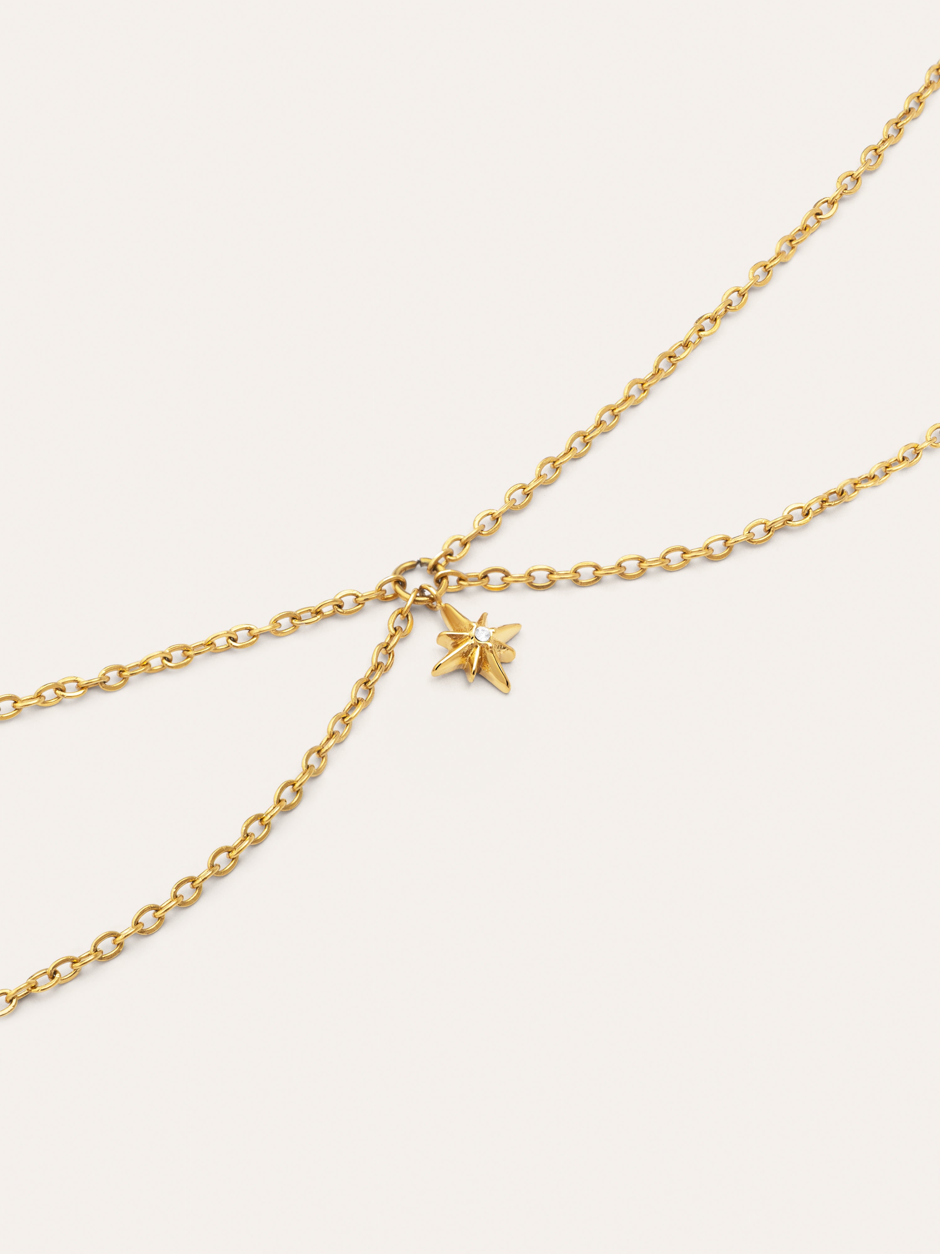 Boho Star Stainless Steel Gold Anklet